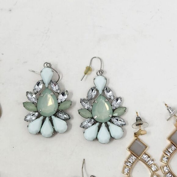 Pastel Rhinestone Drop Dangle Earring Lot AEL35a - Picture 6 of 10